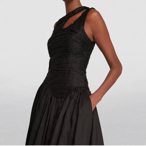 knee length dresses for ladies Aje Wave Cut Out Ring Midi main image 0